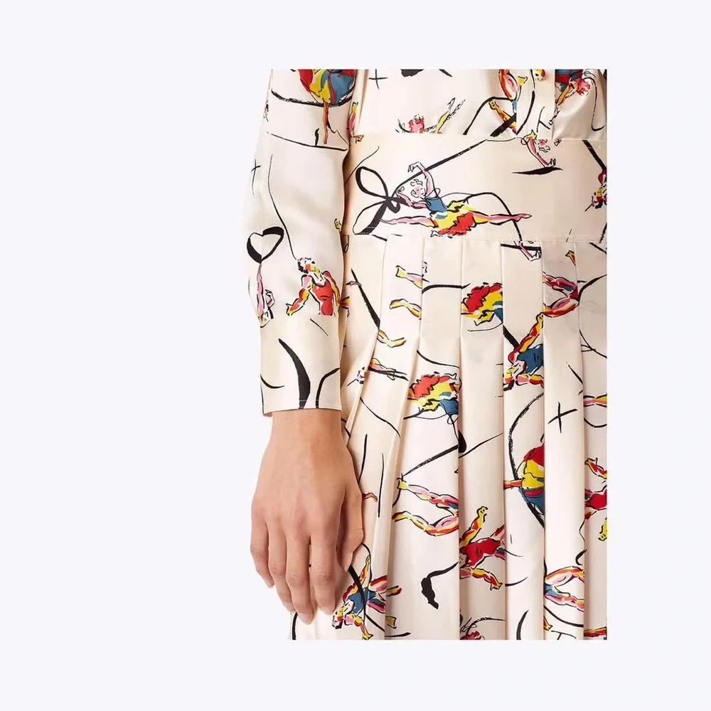 NWT $598 Tory Burch Vance Silk Skirt